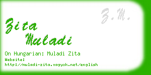 zita muladi business card